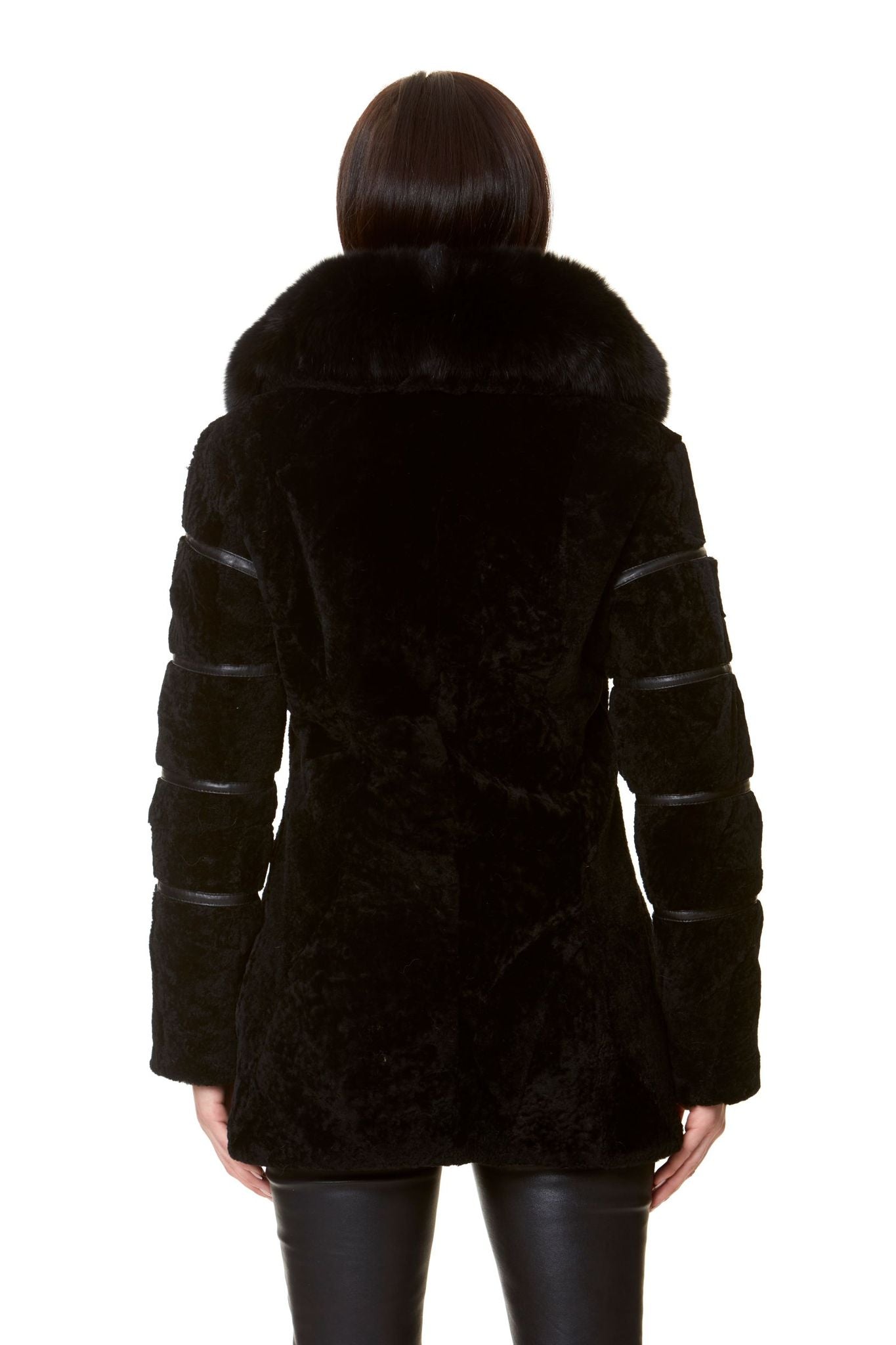 HOLLIES Monroe Fur Kappa Svart