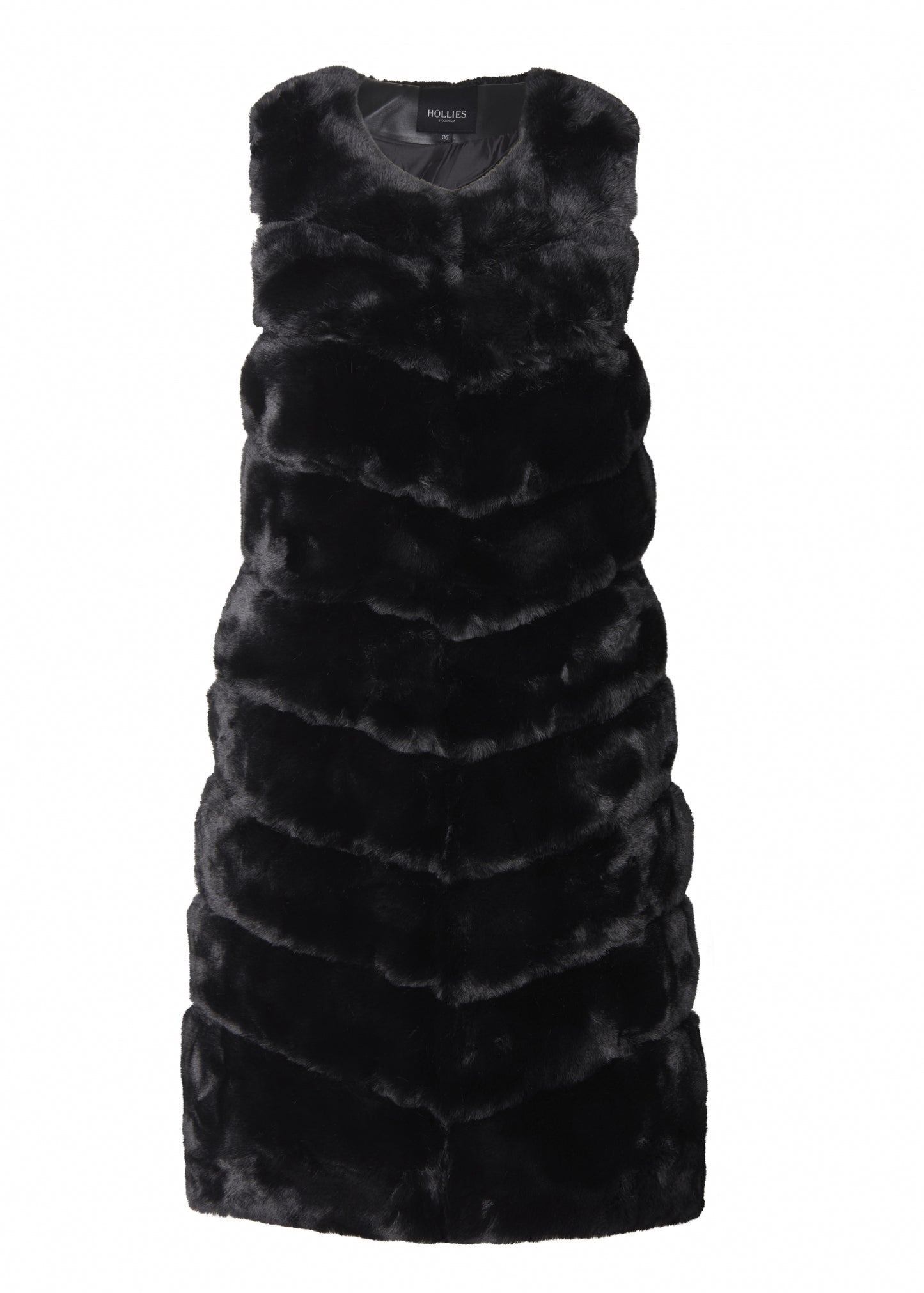 HOLLIES Emma Faux fur Väst Svart