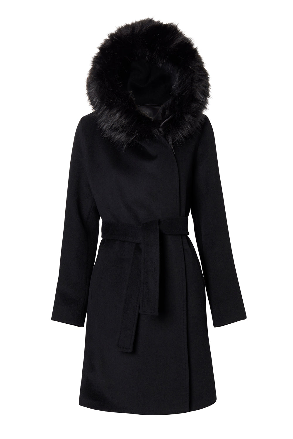 Fanny Kappa med fuskpäls Svart/Svart