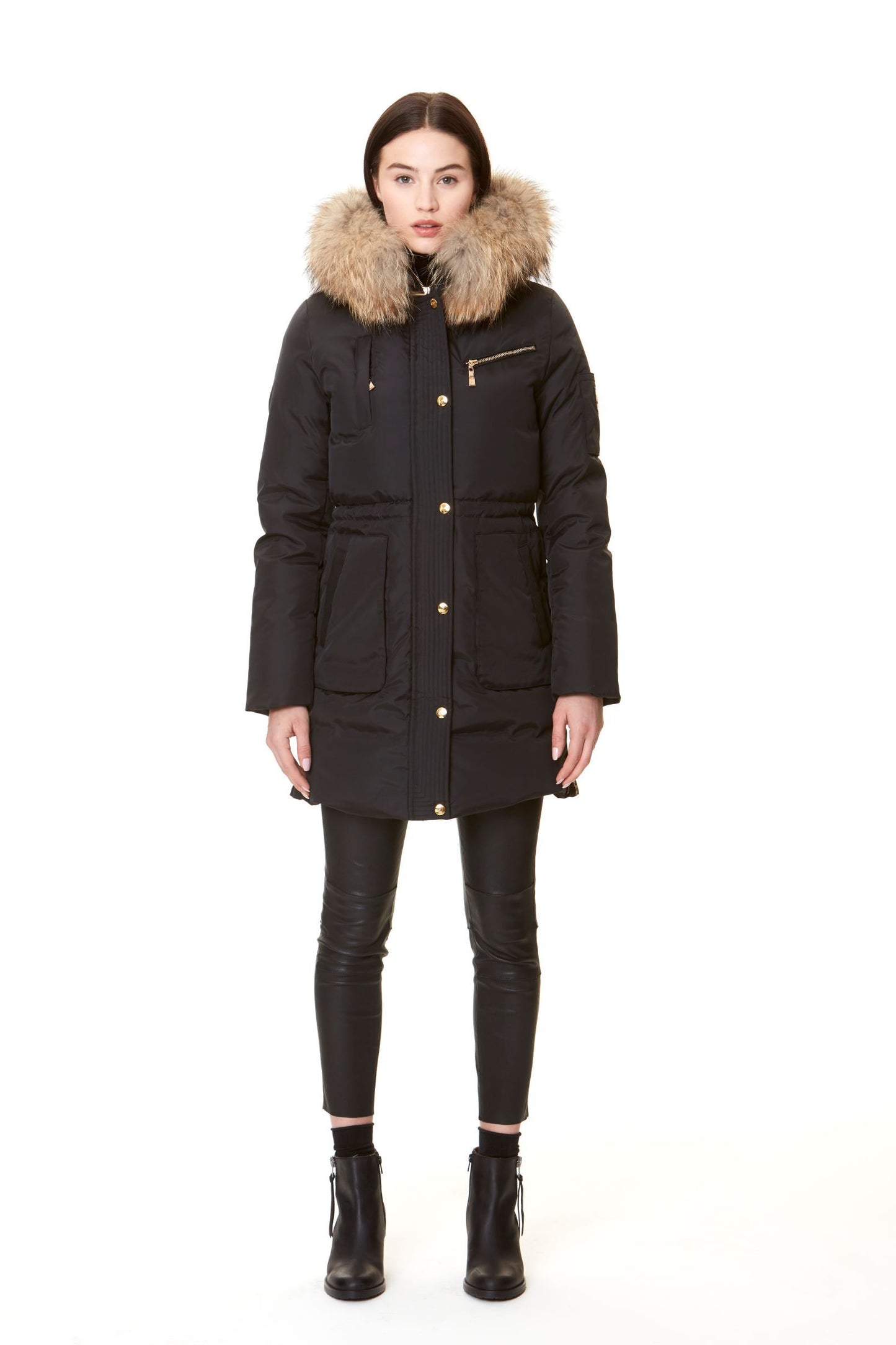 HOLLIES Les Arcs Jacka Svart/Natur