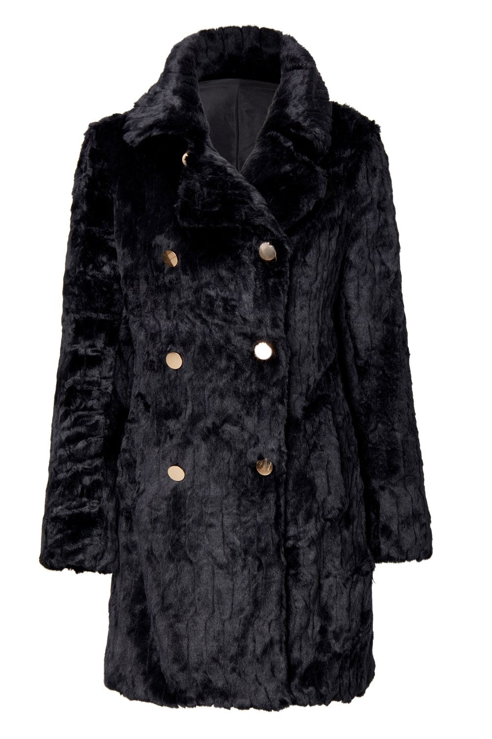 HOLLIES Monica Faux fur Svart
