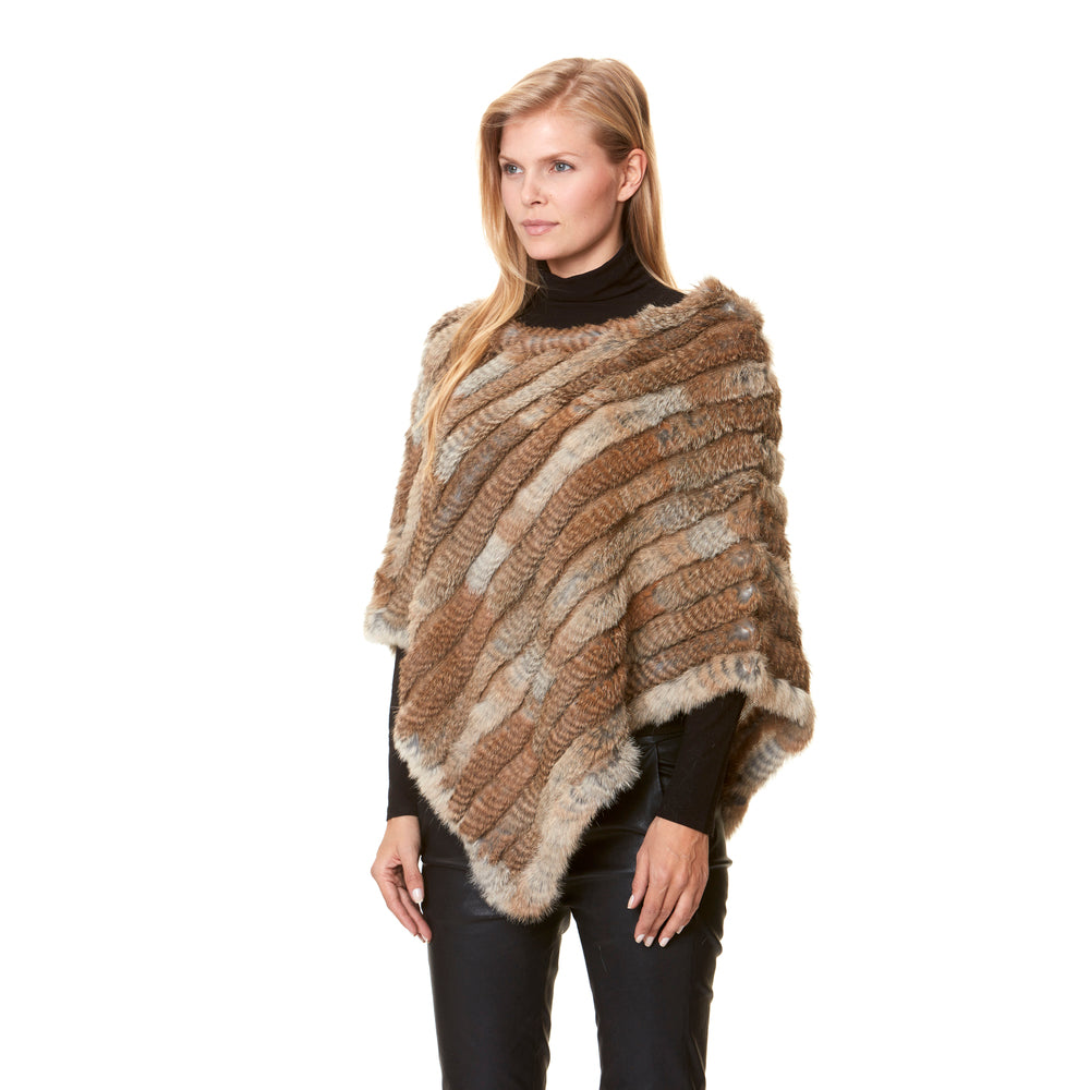 Pälsponcho Nature Beige