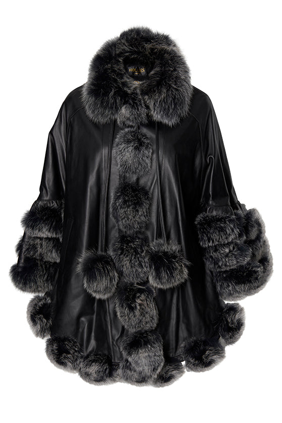 HOLLIES Barcelona Poncho Svart