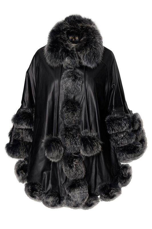 HOLLIES Barcelona Poncho Svart