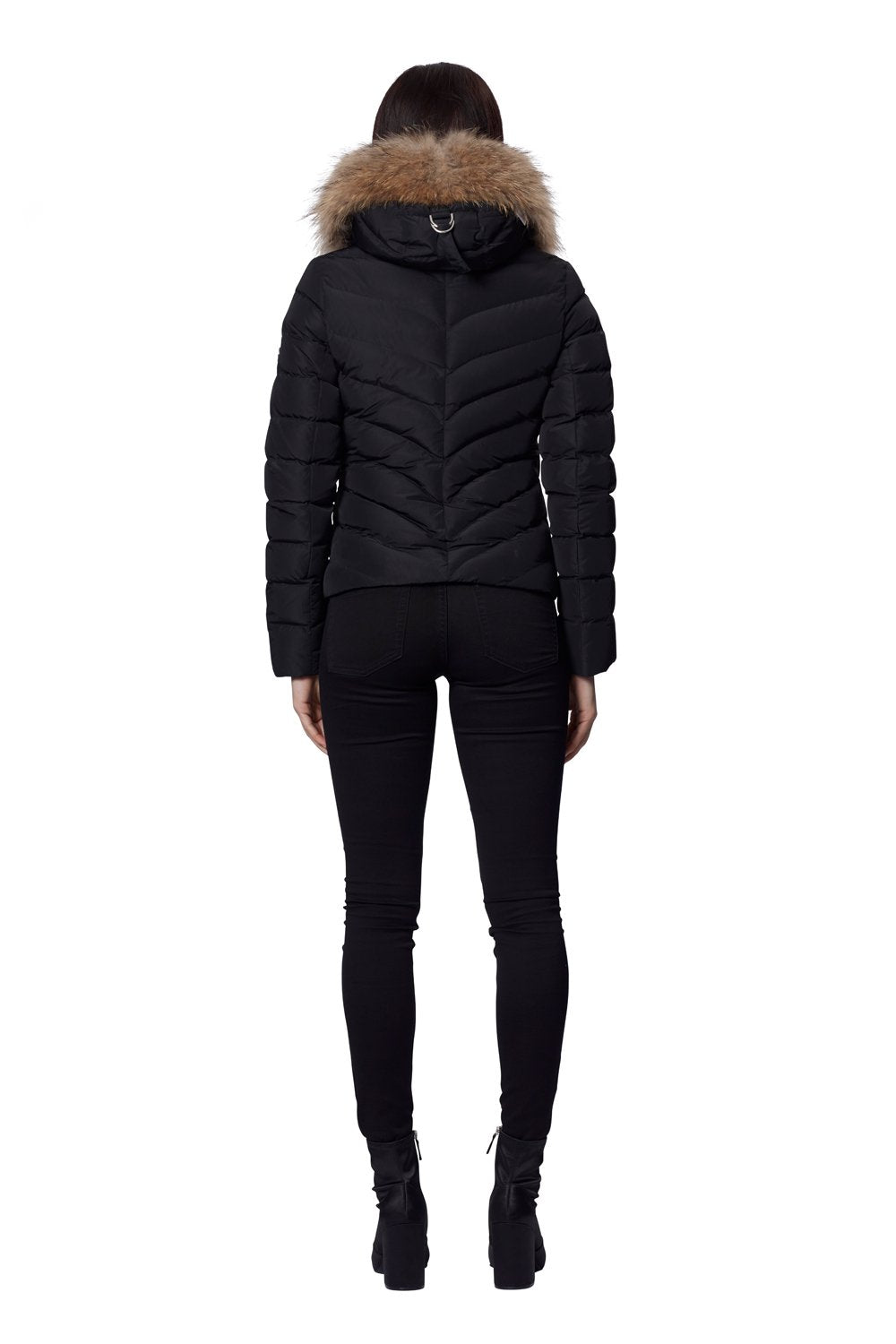 HOLLIES Chatel Jacka Silver Svart/Natur