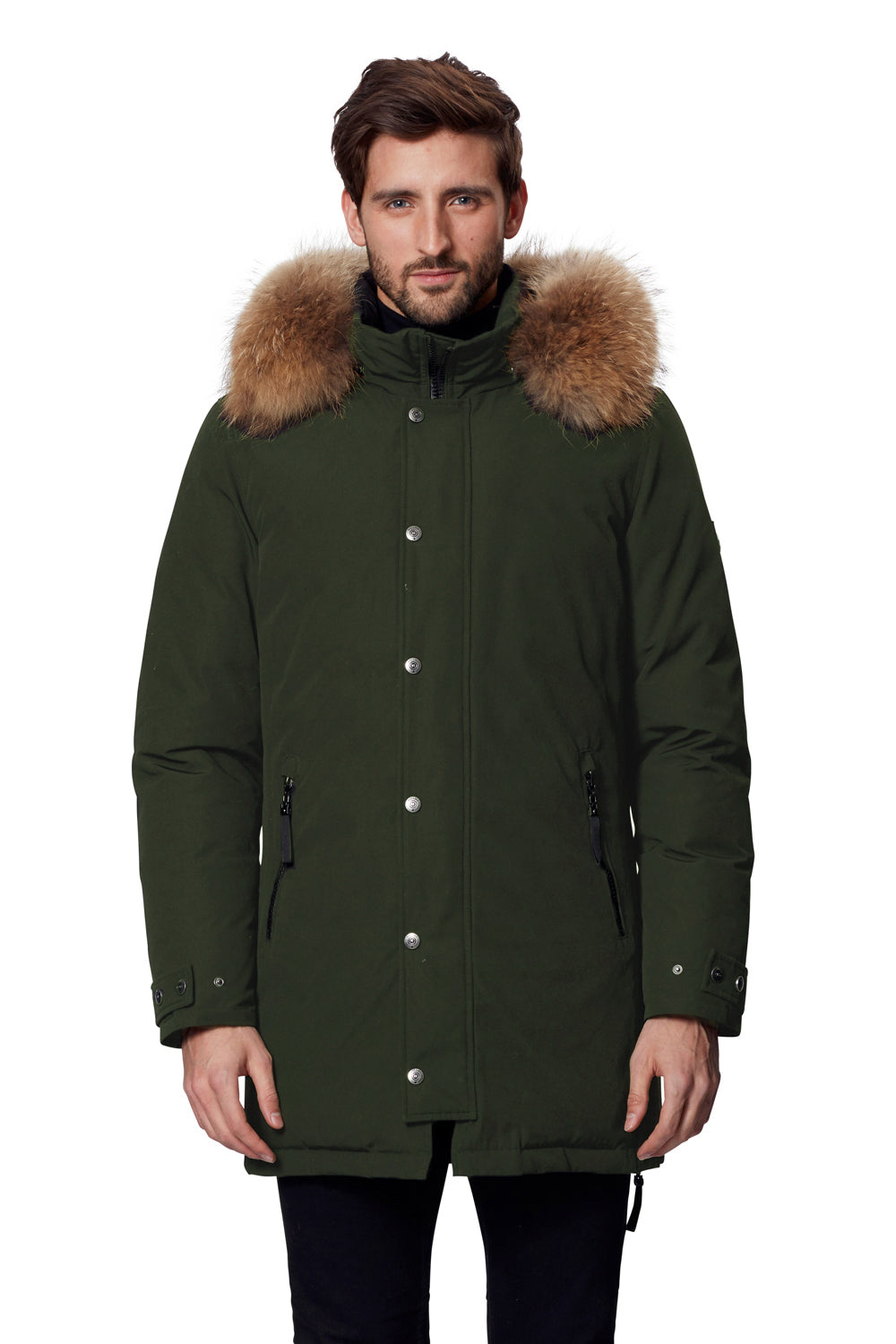 HOLLIES Spokane Herrjacka Olive/Natur