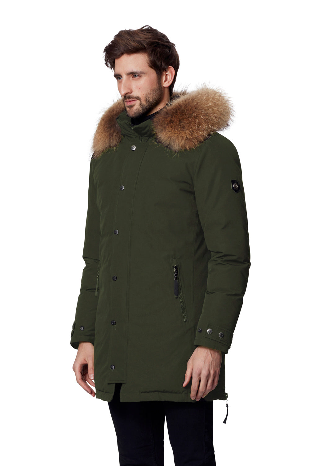 HOLLIES Spokane Herrjacka Olive/Natur