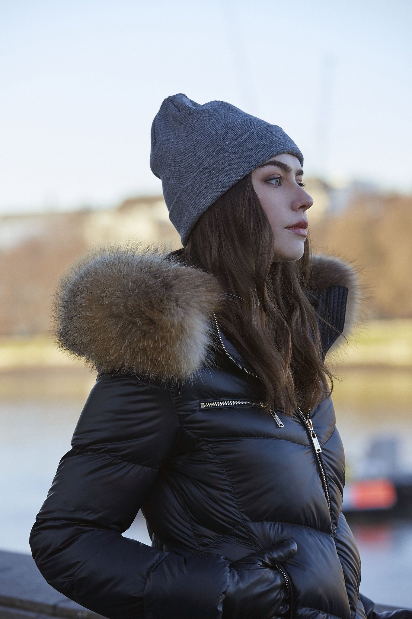 HOLLIES Nathalie DunJacka Svart/Natur