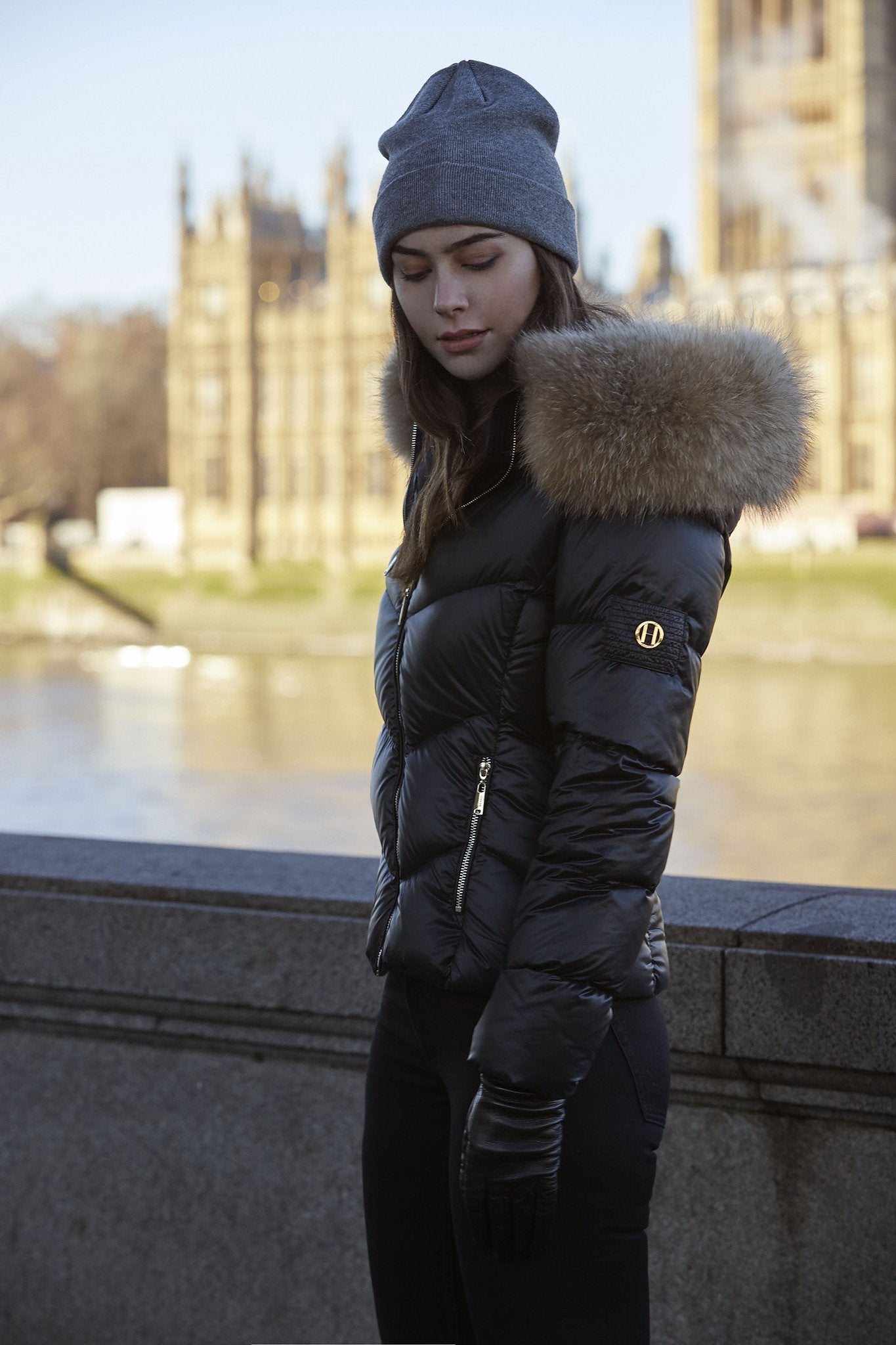 HOLLIES Nathalie DunJacka Svart/Natur