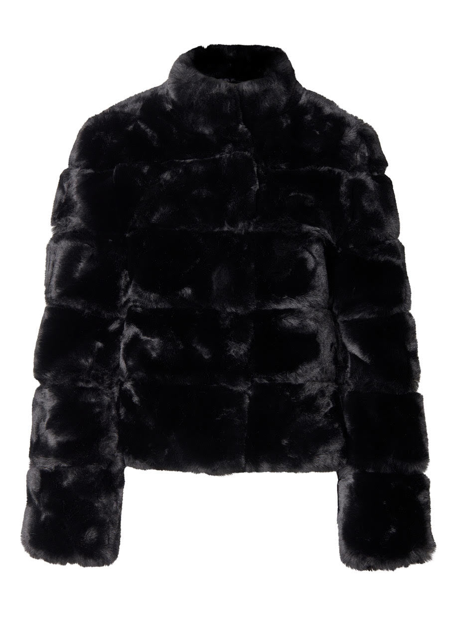 HOLLIES Linnéa Faux fur Svart