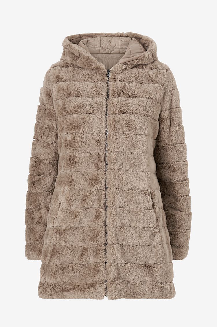 Hollies Piper Dubbelsidig vändbar Kappa Taupe