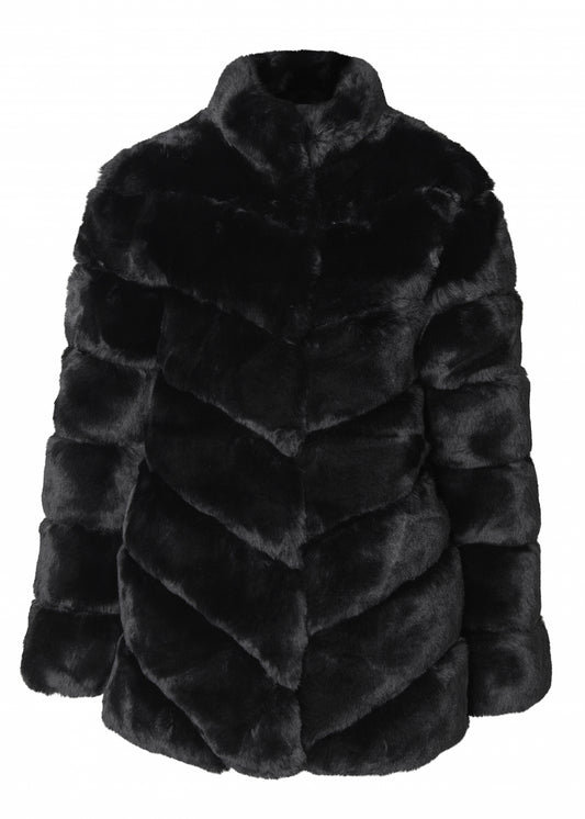 Saga Faux fur Svart